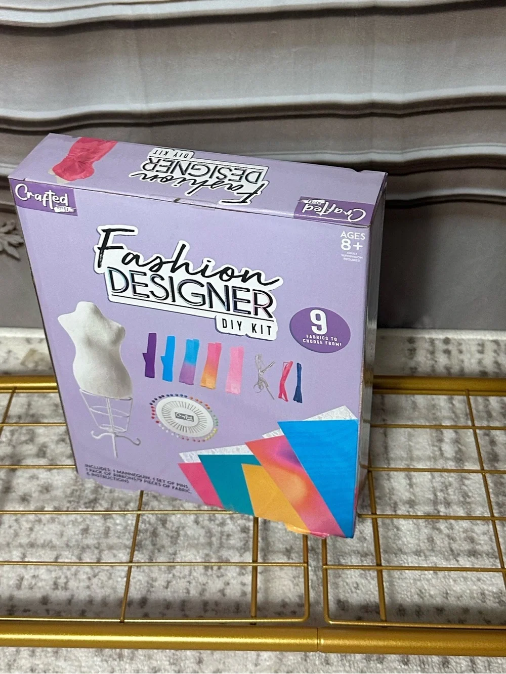 Fashion Designer DIY Kit - Lavender Box with Pink Fabric